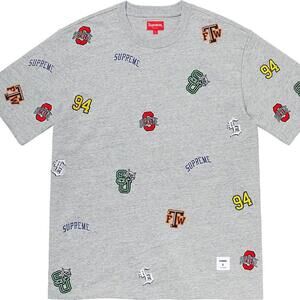 Supreme SS20 University S/S Top Heather Grey Size Medium Box Logo